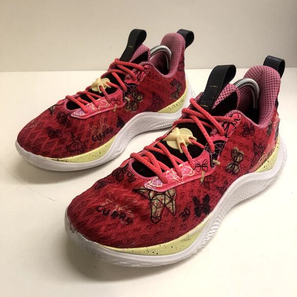 Under Armour Curry Flow 10 Pink Unicorn & Butterfly Girl Dad Shoes M 9 / W 10.5 main image 12